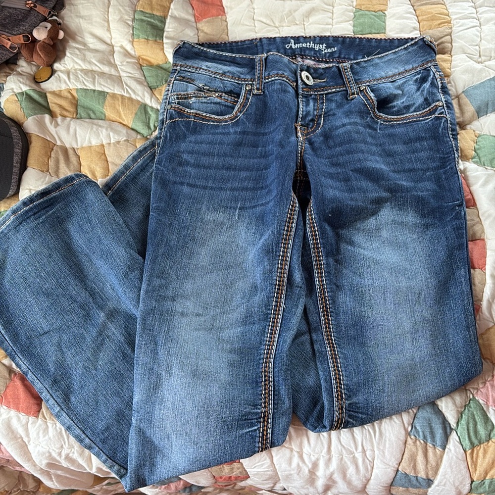 Flared amethyst jeans